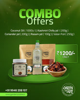 Coconut Oil & Rasam Spice Combo | For Authentic South Indian Cooking