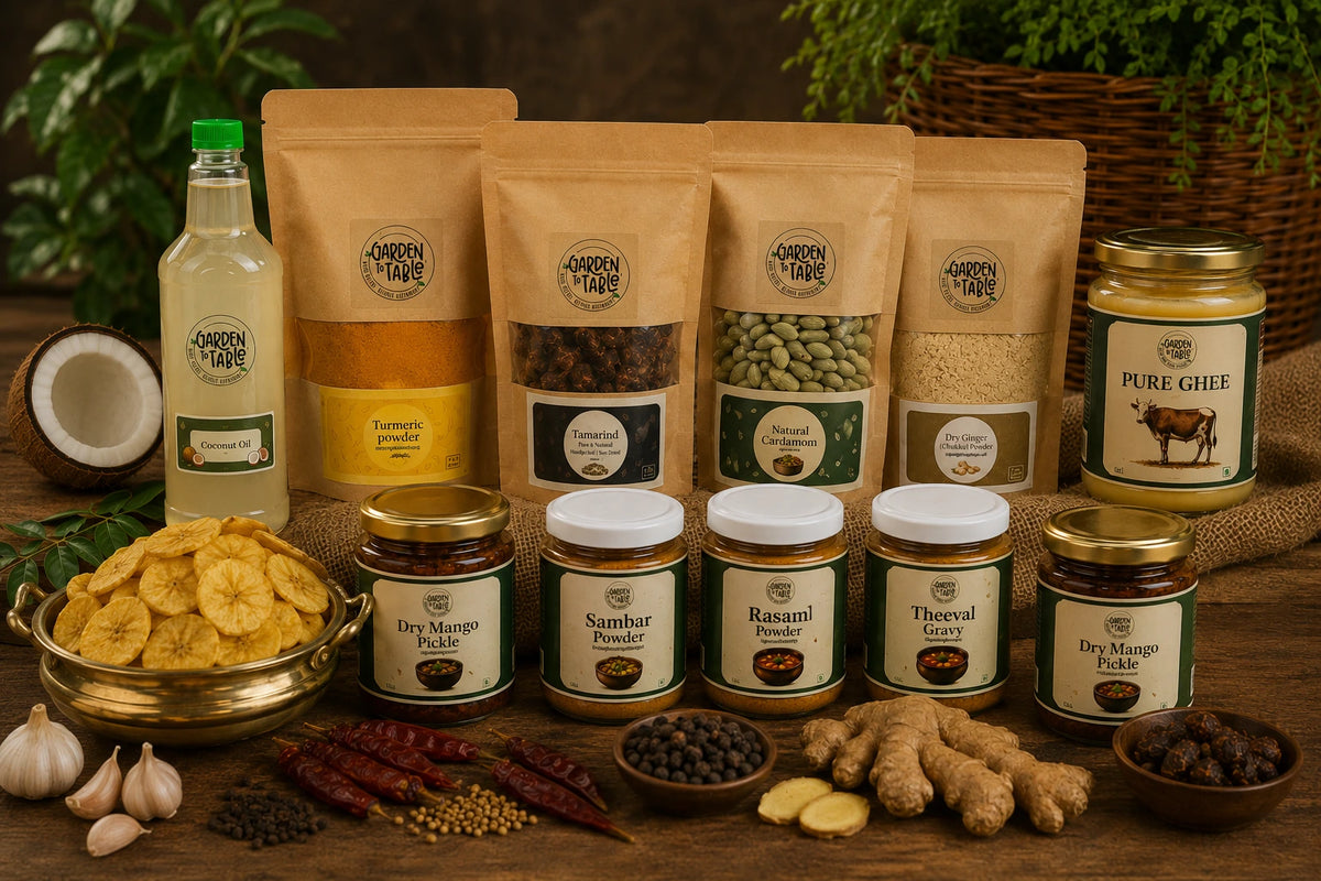 Premium Onam Gift Hamper | Kerala Spices, Coconut Oil, Ghee, Pickle, Snacks & Traditional Essentials Combo