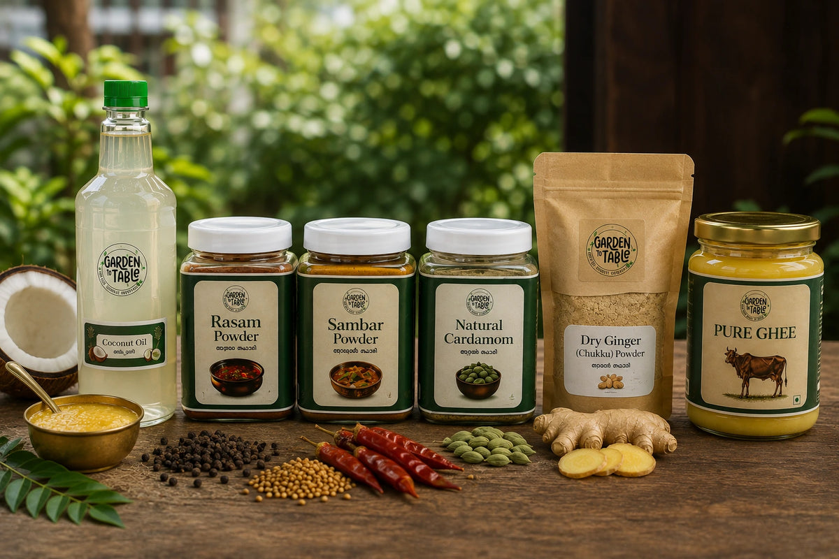 Premium Onam Gift Hamper | Kerala Spices, Coconut Oil, Ghee, Pickle, Snacks & Traditional Essentials Combo