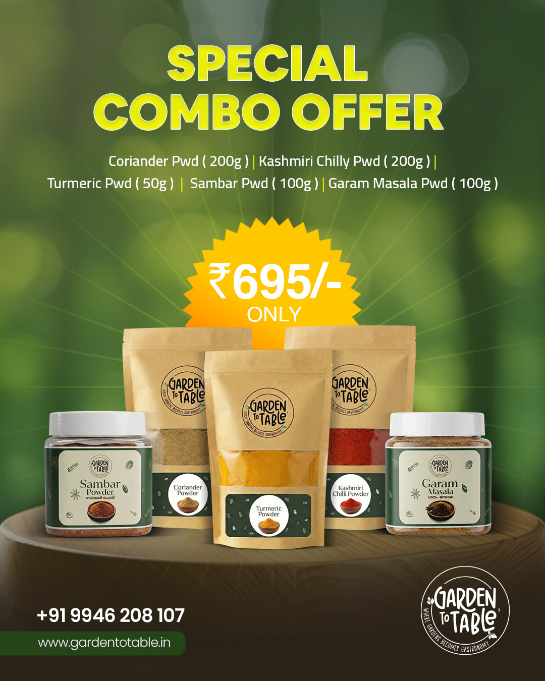 Everyday Cooking Spice Combo – Essential Indian Spices for Daily Use