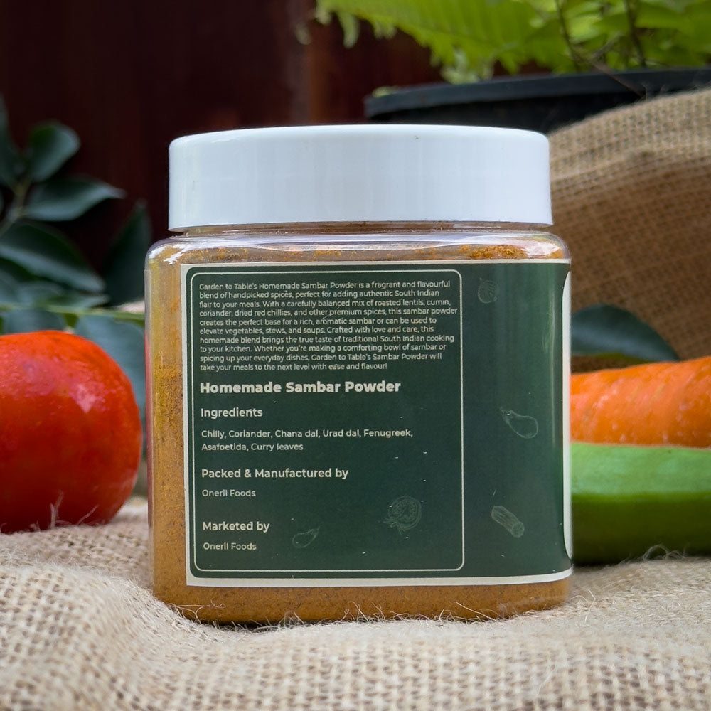 Homemade Sambar Powder – Authentic Recipe, No Preservatives (100g)
